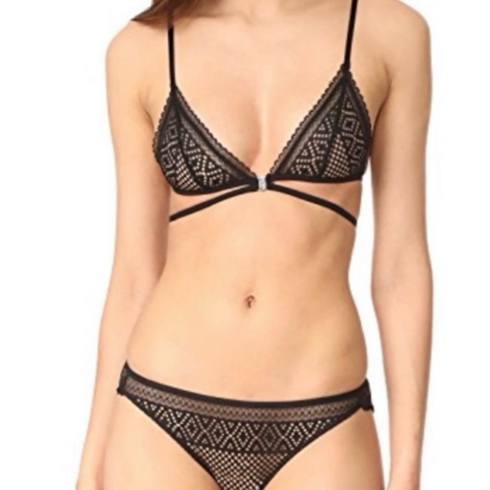Only Hearts Black Lace Bralette - Size Small - Black - Like New